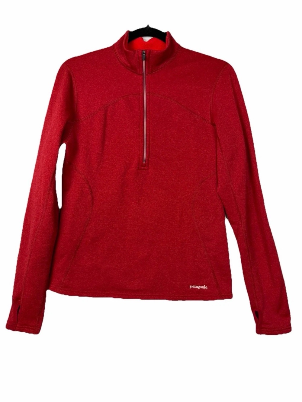 Patagonia Women's Bright Red Fleece Quarter-Zip Pullover